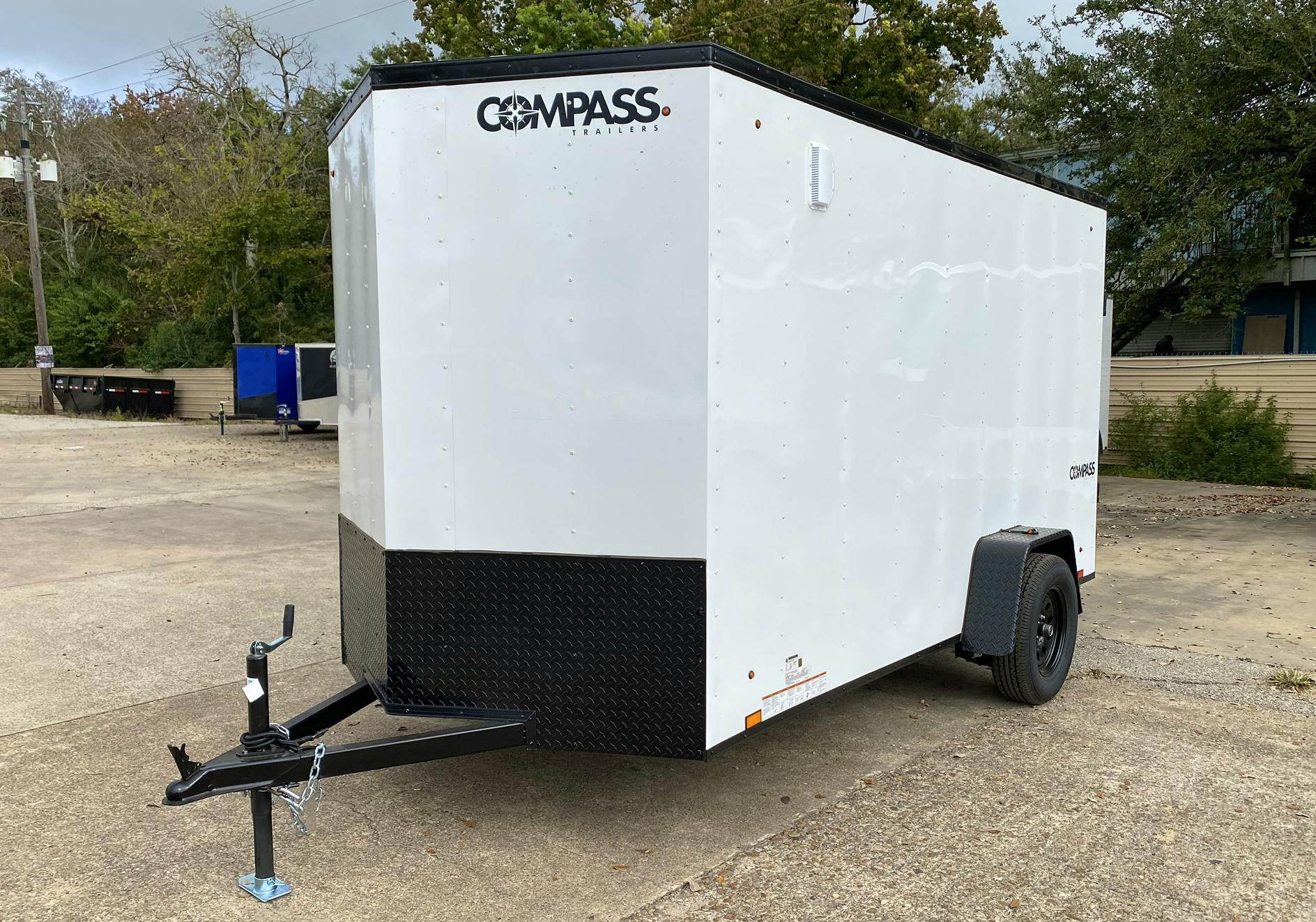 Compass 6'x12' Enclosed Cargo Trailer w/ Rear Ramp Door (C1) - Image 1