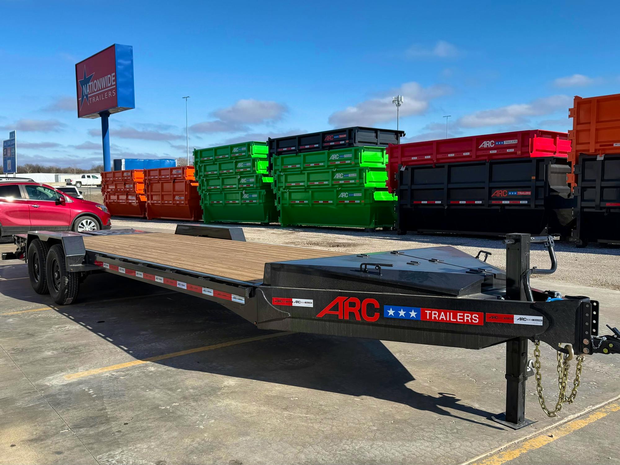 ARC Trailers 22'x83" HD Equipment Trailer w/ 4' Dovetail & Bigfoot Ramps (BEQ) - Stock #81075 - Image 2 of 8