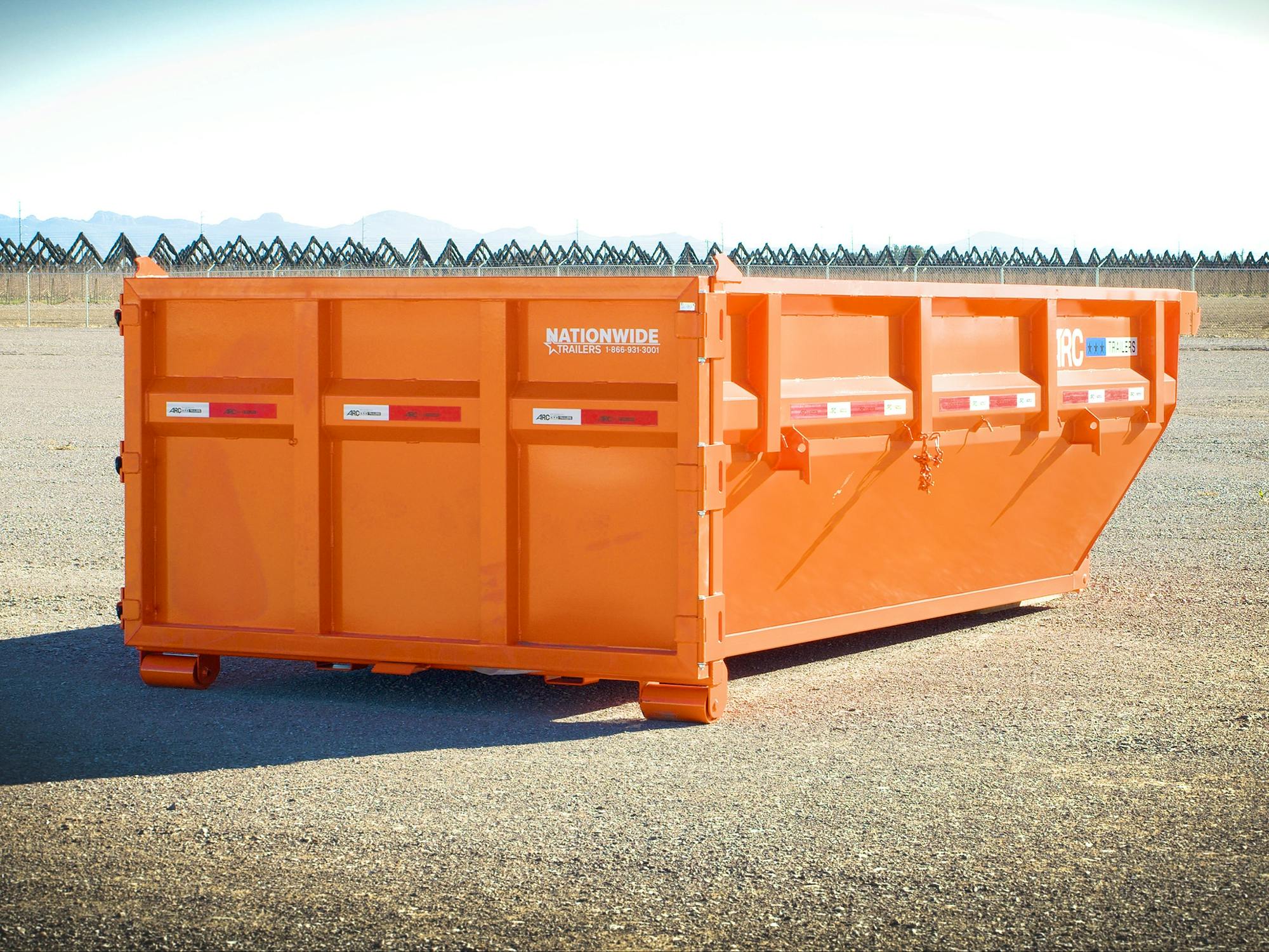 ARC Trailers 14' 14YD Steel Dumpster Bin w/ 4' Sides