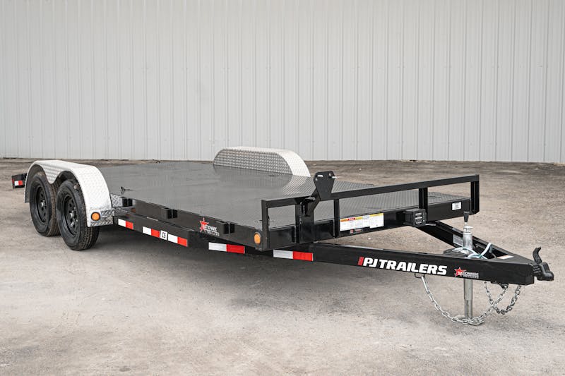 PJ Trailers 18ftx83in 5in Channel Car Trailer w  Steel Deck  C5
