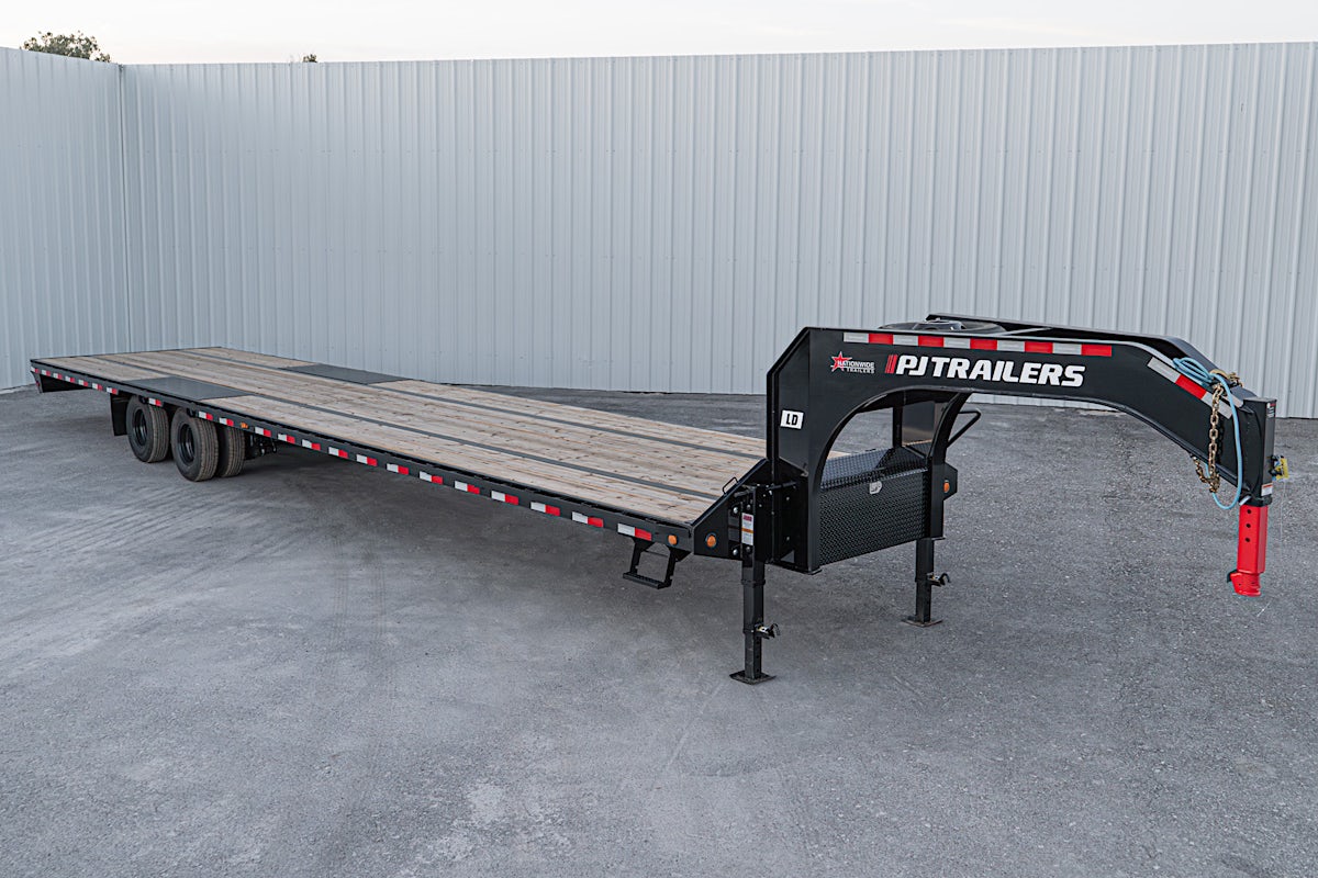 PJ Trailers 40'x102" Gooseneck Low Pro Flatbed Trailer w/ Duals (LD) - Image 1