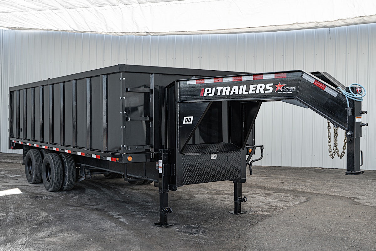 PJ Trailers 20'x96" Gooseneck Dual Dump Trailer w/ 4' Sides (DD) - Image 4