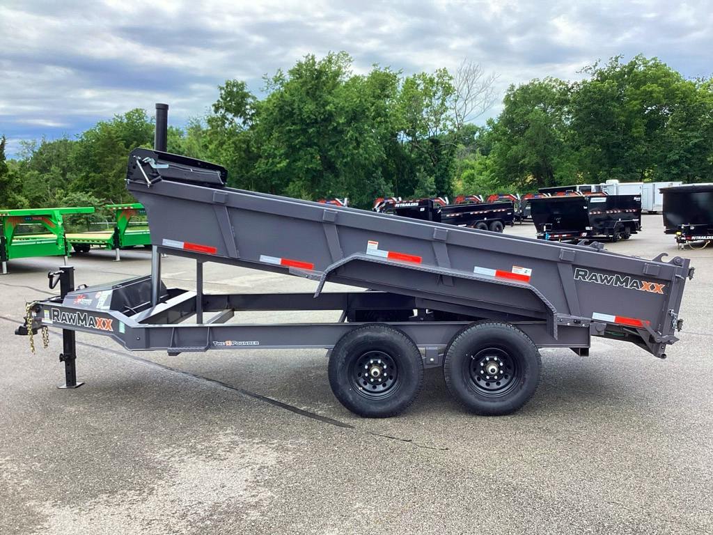 RawMaxx LPXT 14' × 83" 14K Bumper-Pull Telescopic Dump Trailer