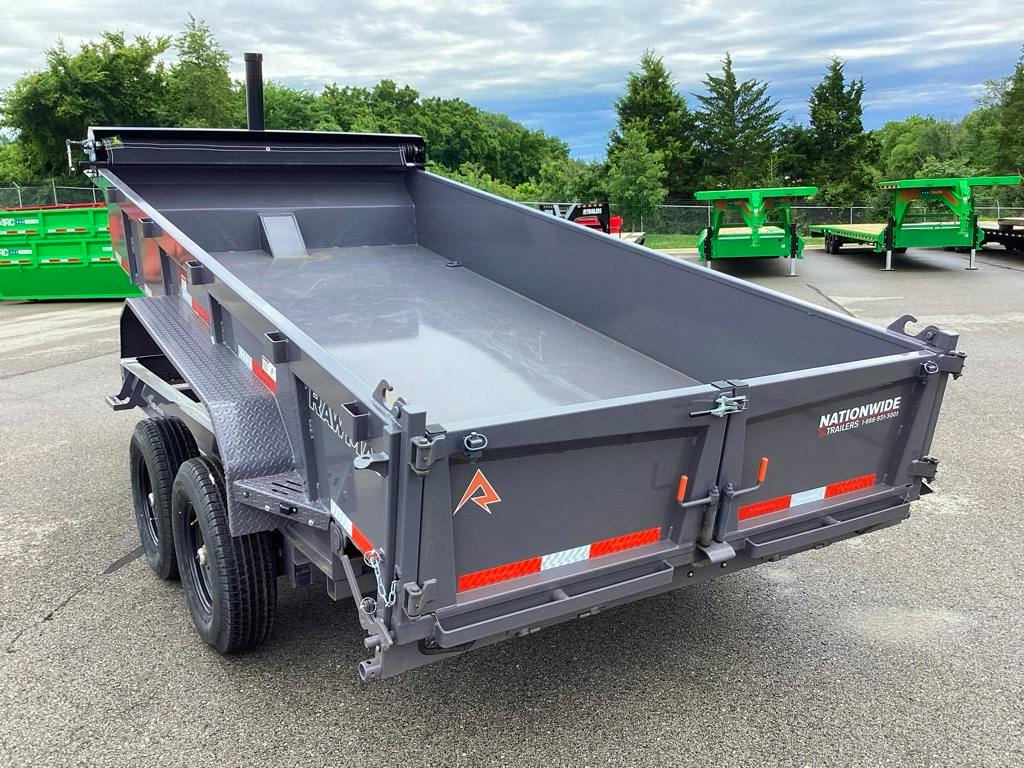 RawMaxx LPXT 14' × 83" 14K Bumper-Pull Telescopic Dump Trailer