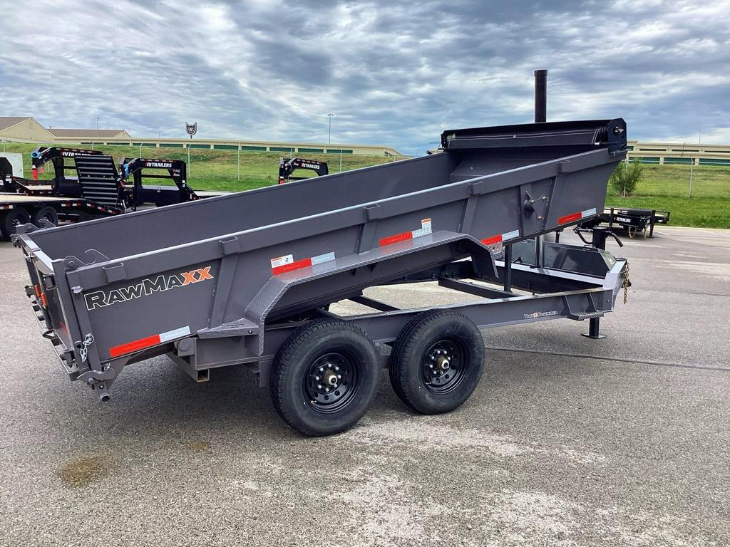 RawMaxx LPXT 14' × 83" 14K Bumper-Pull Telescopic Dump Trailer