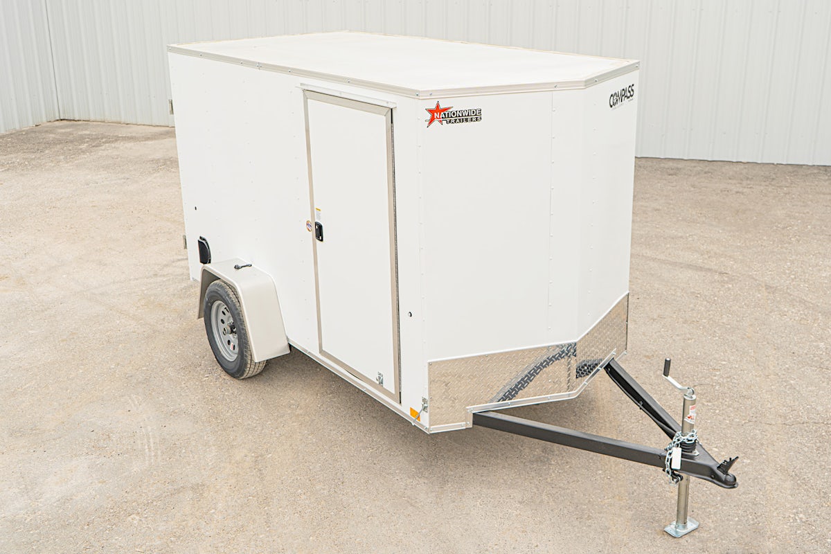 Compass 5'x10' Enclosed Cargo Trailer w/ Rear Ramp Door (C1) - Image 1