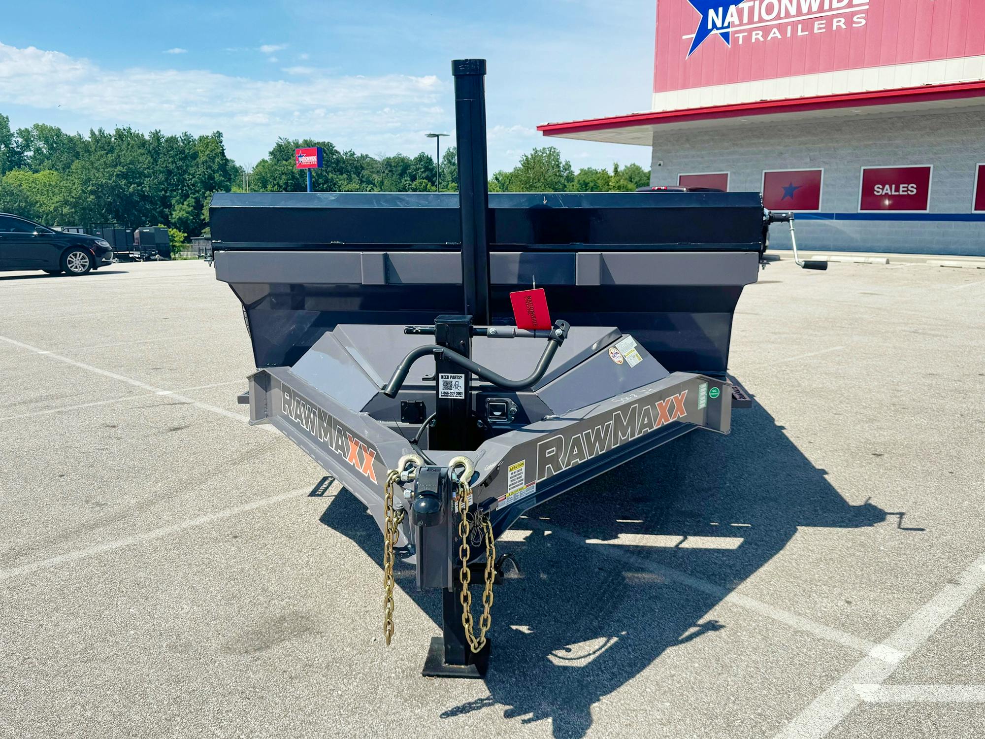 RawMaxx LPXT 14' × 83" 14K Bumper-Pull Telescopic Dump Trailer