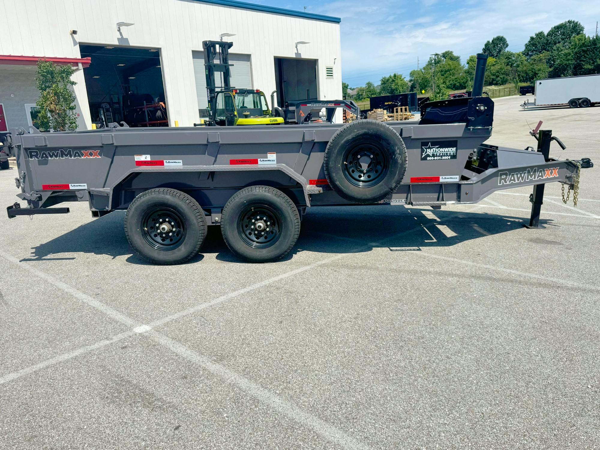 RawMaxx LPXT 14' × 83" 14K Bumper-Pull Telescopic Dump Trailer