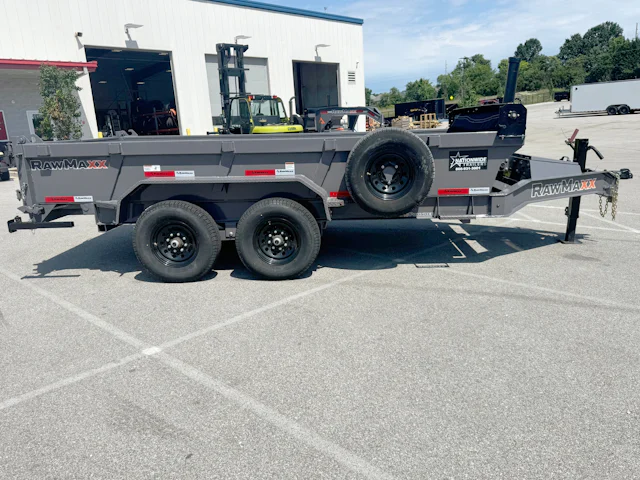 RawMaxx LPXT 14' × 83" 14K Bumper-Pull Telescopic Dump Trailer