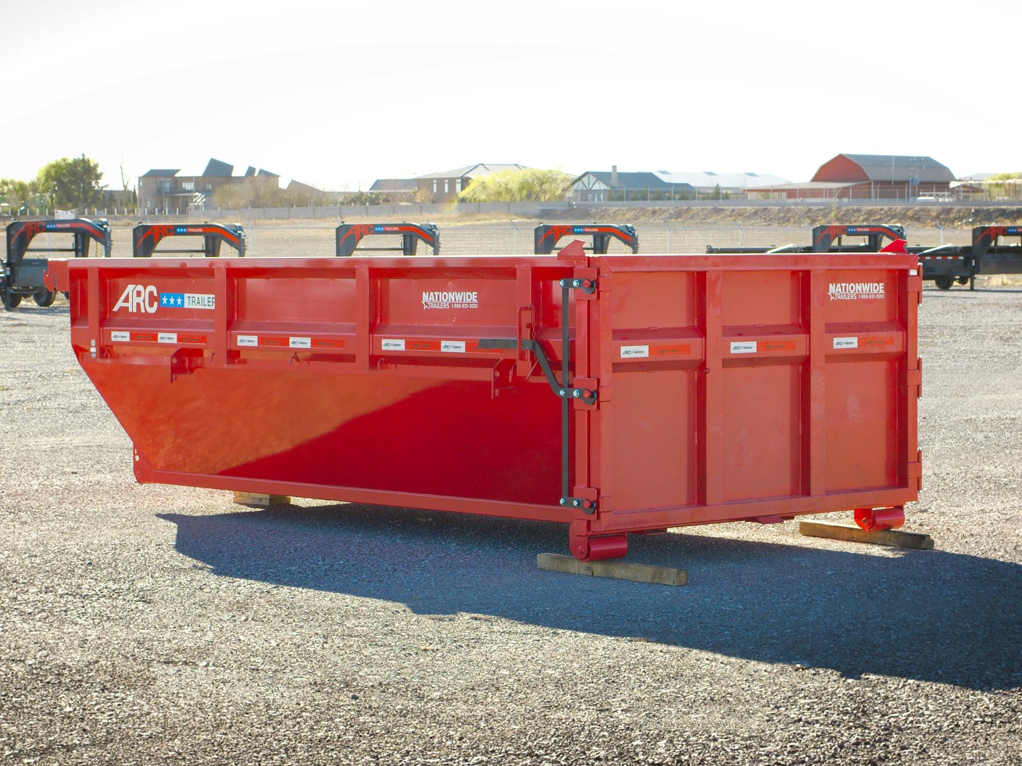 ARC Trailers 14' 14YD Steel Dumpster Bin w/ 4' Sides