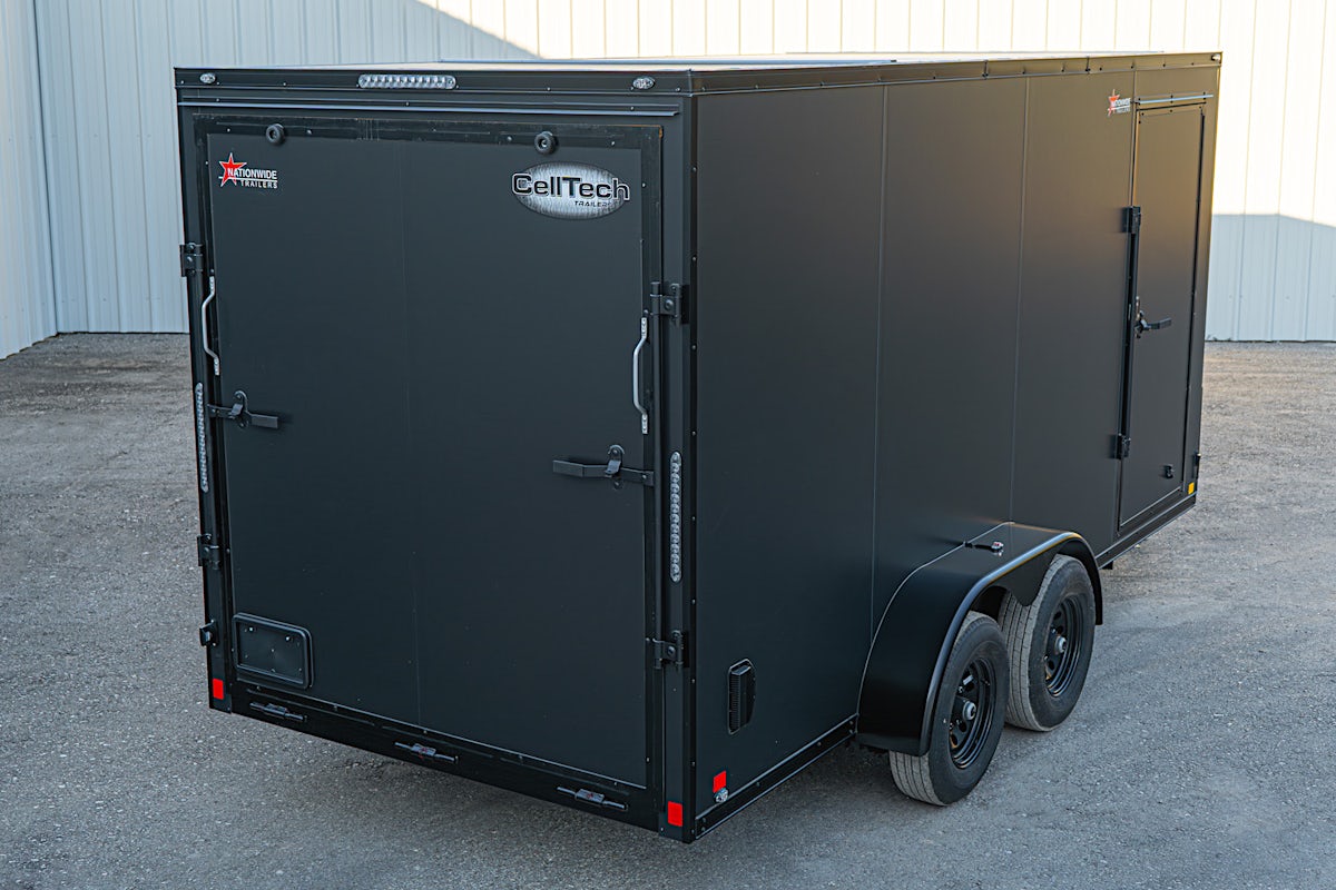 CellTech 7'x16' All-Steel Enclosed Cargo Trailer w/ Rear Ramp Door (C2) - Image 8