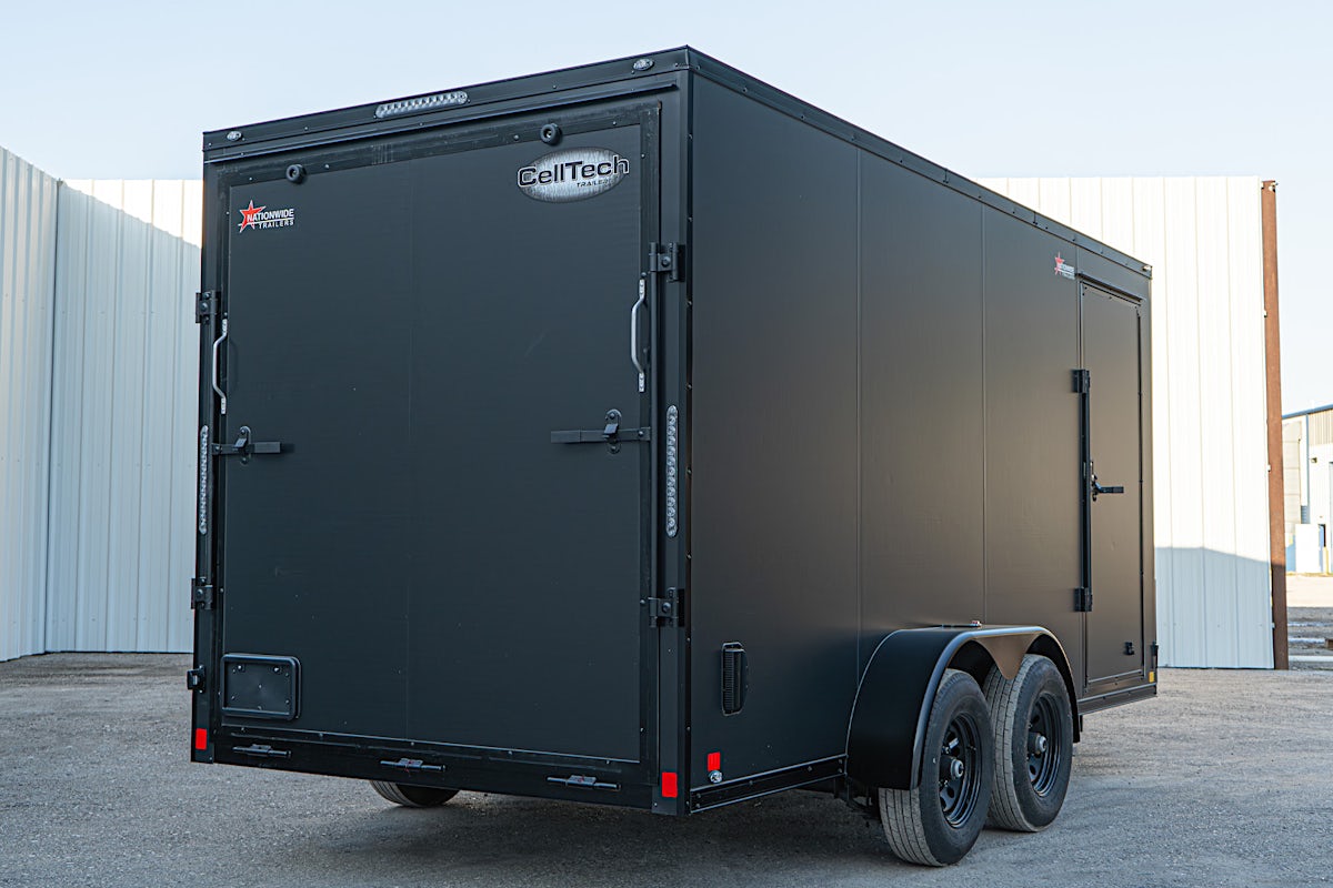 CellTech 7'x16' All-Steel Enclosed Cargo Trailer w/ Rear Ramp Door (C2) - Image 9