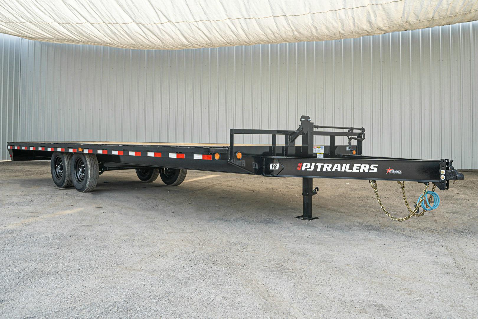 PJ Trailers 24'x102" 8" I-Beam Deckover Flatbed Trailer (F8) - Image 3