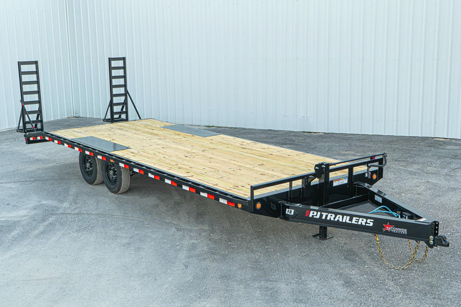 PJ Trailers 24'x102" 8" I-Beam Deckover Flatbed Trailer (F8) - Image 1