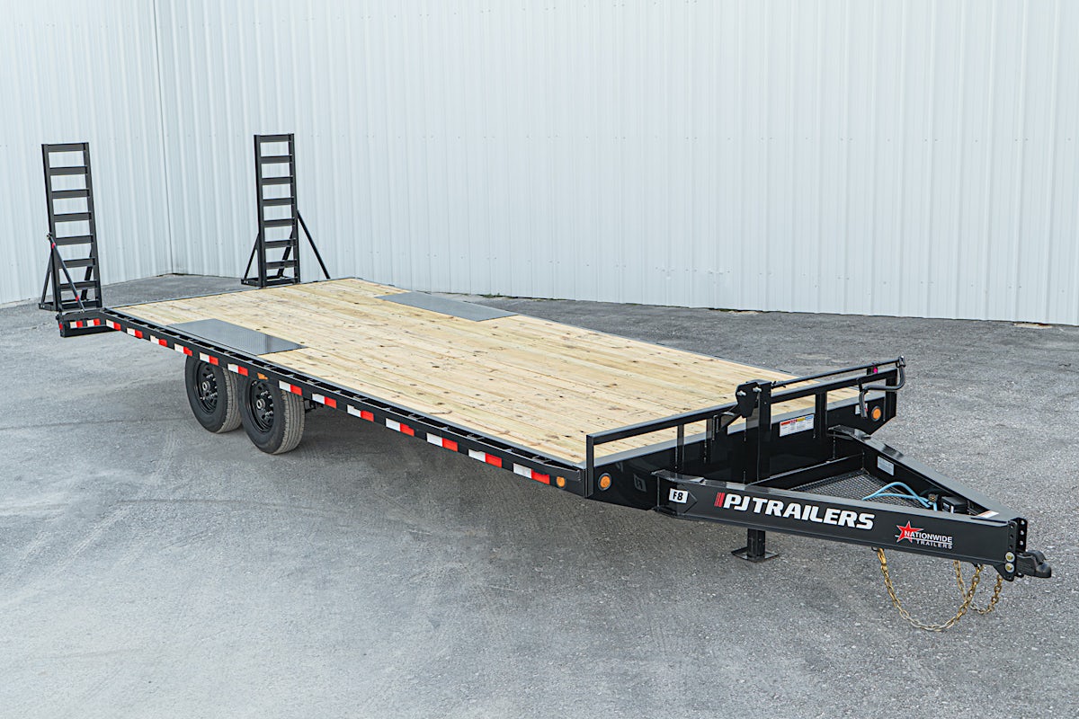 PJ Trailers 24'x102" 8" I-Beam Deckover Flatbed Trailer (F8) - Image 1