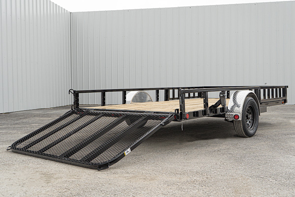 PJ Trailers 14'x83" Single Axle 4" Channel Utility Trailer (U8) - Image 17