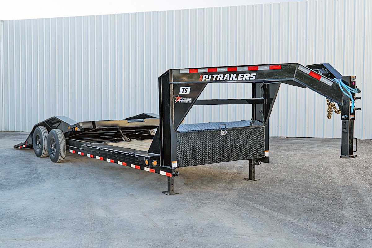 PJ Trailers 24'x102" Gooseneck 6" Channel Super-Wide Gravity Tilt Trailer (TS) - Image 3