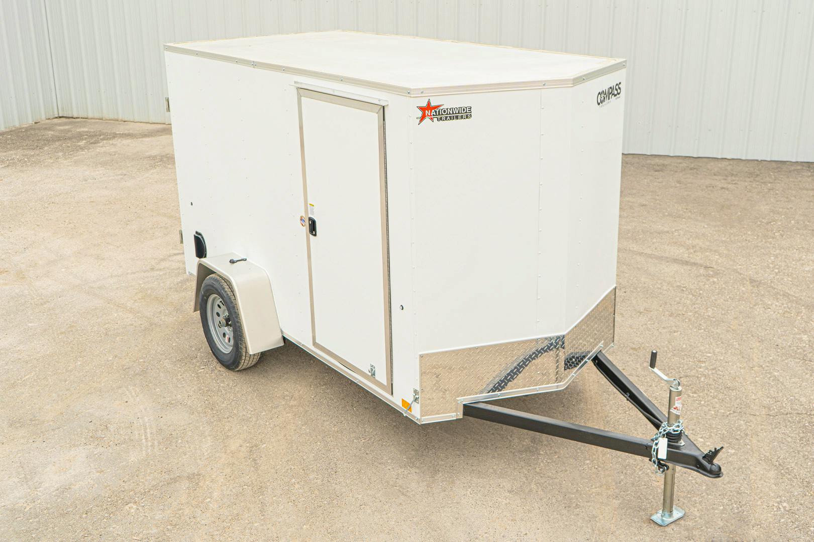 Compass 5'x10' Enclosed Cargo Trailer w/ Rear Ramp Door (C1) - Image 1