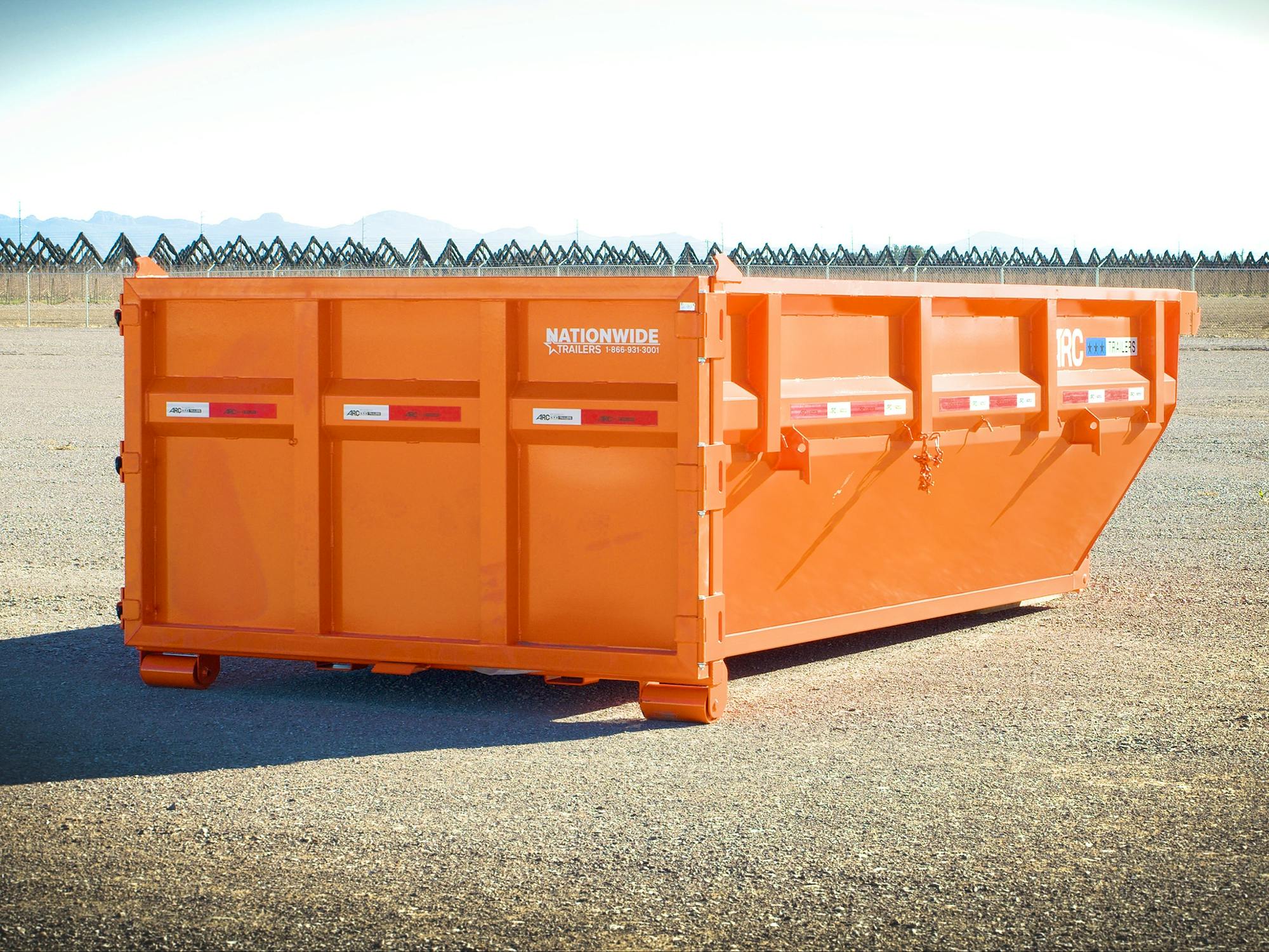 ARC Trailers 14' 14YD Steel Dumpster Bin w/ 4' Sides