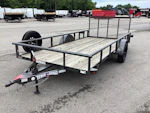 Texas Bragg 14' × 77" Pipe-Top Utility Trailer Stock #82468 - Thumbnail 1