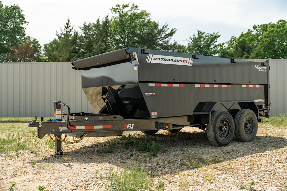 PJ Trailers 14'x83" Telescopic Dump Trailer w/ 4' Sides (DT) - Image 3