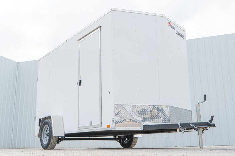 Compass 6ftx12ft Enclosed Cargo Trailer w  Rear Ramp Door  C1