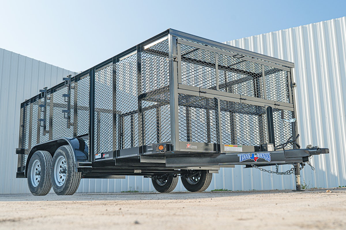 Texas Bragg 14'x83" Landscape Trailer w/ 4' Sides & 4' Gate (L2) - Image 3