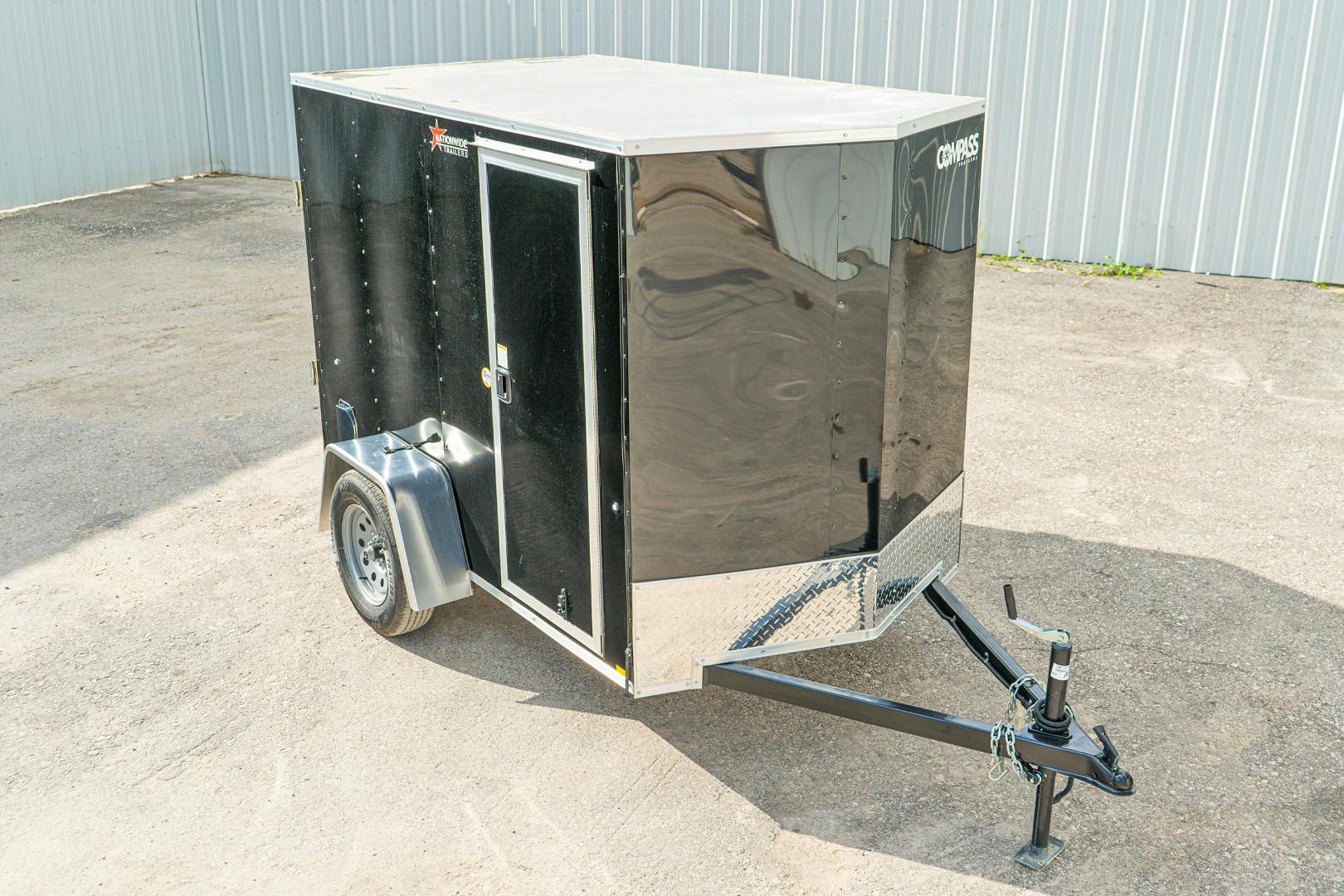 Compass 5'x8' Enclosed Cargo Trailer w/ Rear Ramp Door (C1) - Image 1