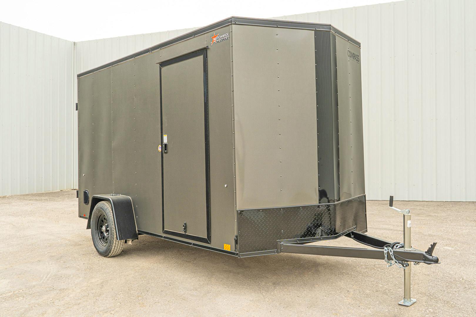 Compass 6'x12' Enclosed Cargo Trailer w/ Rear Ramp Door (C1) - Image 2