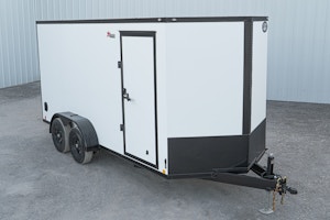 CellTech 7'x16' All-Steel Enclosed Cargo Trailer w/ Rear Ramp Door (C2)