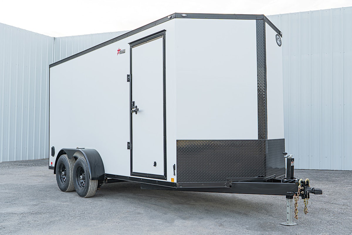 CellTech 7'x16' All-Steel Enclosed Cargo Trailer w/ Rear Ramp Door (C2) - Image 2