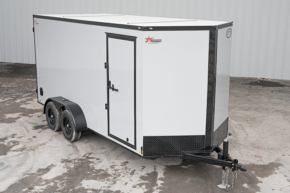 CellTech 7'x14' All-Steel Enclosed Cargo Trailer w/ Rear Ramp Door (C2) - Image 1