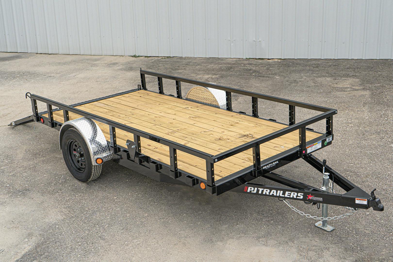 PJ Trailers 14'x72" Single Axle 4" Channel Utility Trailer (U2) - Image 2