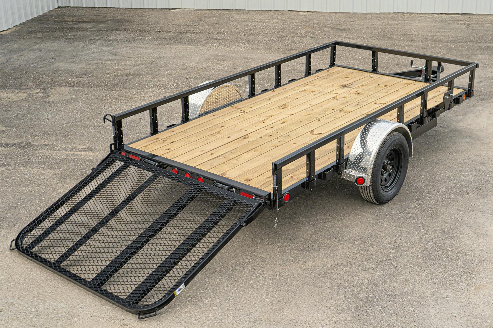 PJ Trailers 14'x72" Single Axle 4" Channel Utility Trailer (U2) - Image 15