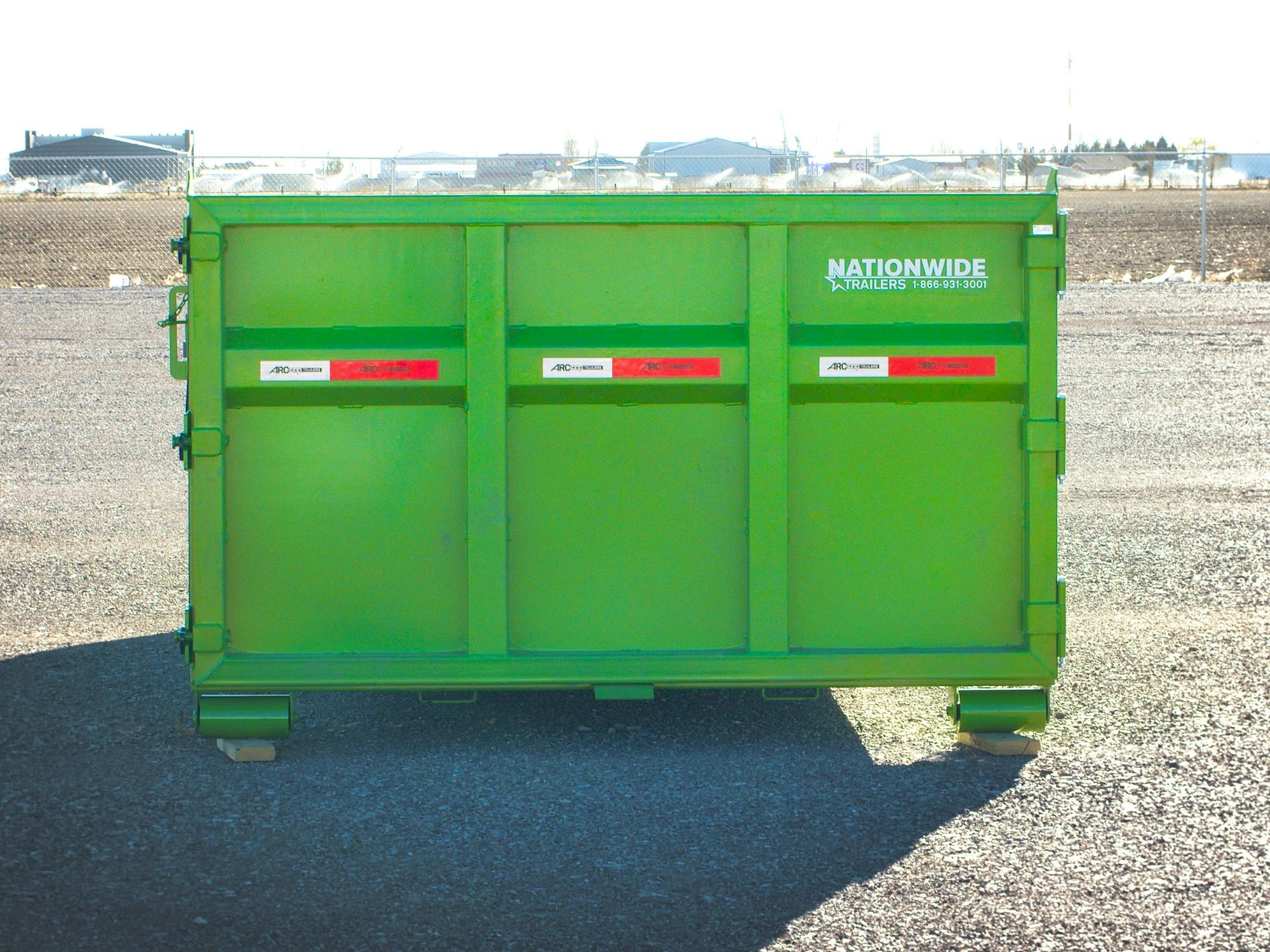 ARC Trailers 14' 14YD Steel Dumpster Bin w/ 4' Sides