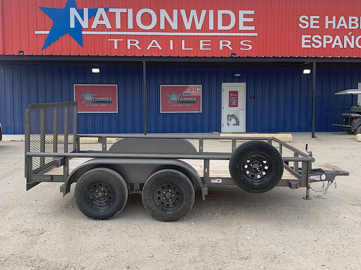 Texas Bragg 12'x83" Utility Trailer w/ 3' Gate (U2) - Stock #83077 - Image 1 of 3 Texas Bragg 12'x83" Utility Trailer w/ 3' Gate (U2) - Stock #83077 - Image 1 of 3