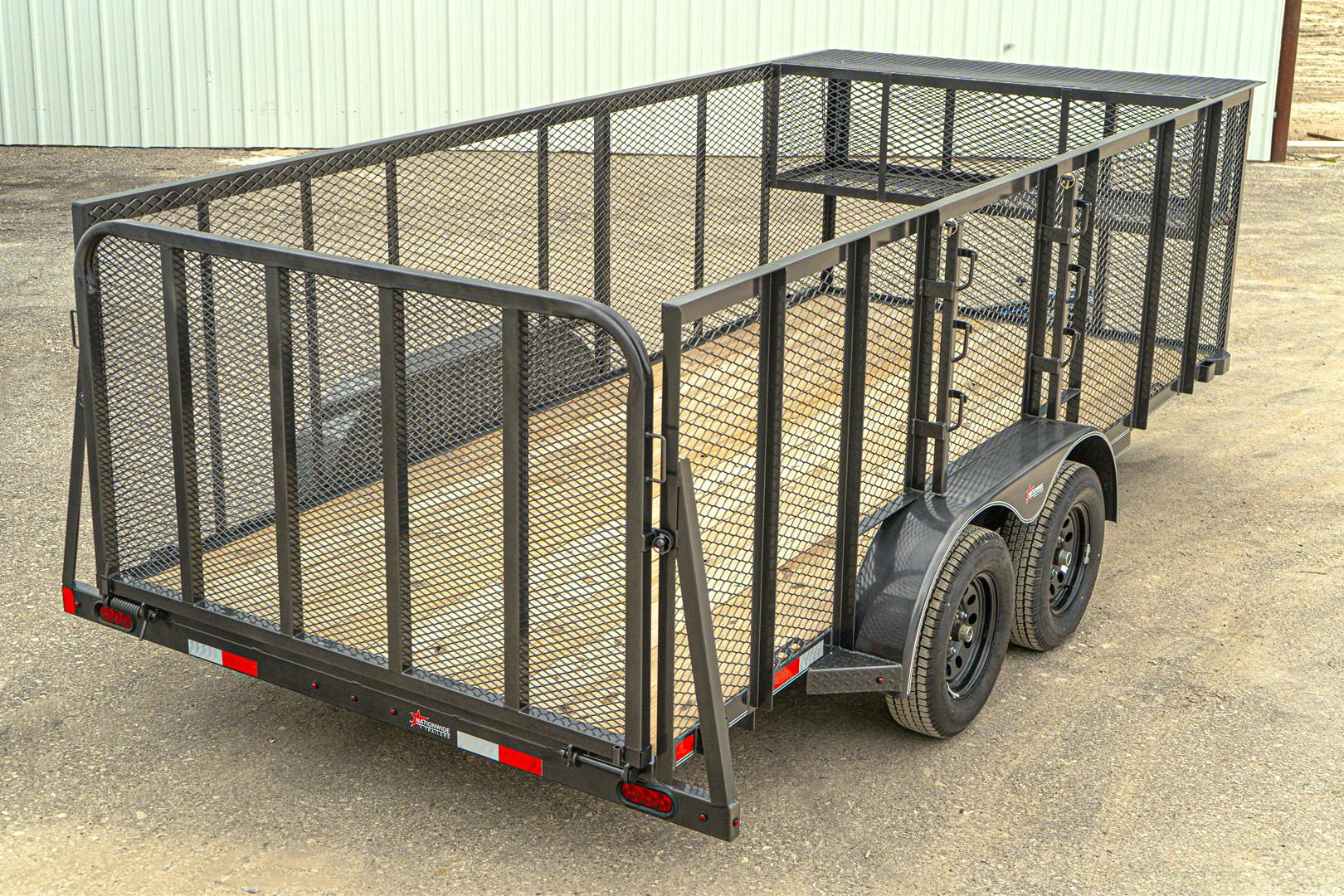 X-ON 16'x83" Landscape Trailer w/ 4' Sides & 4' Gate (L2)