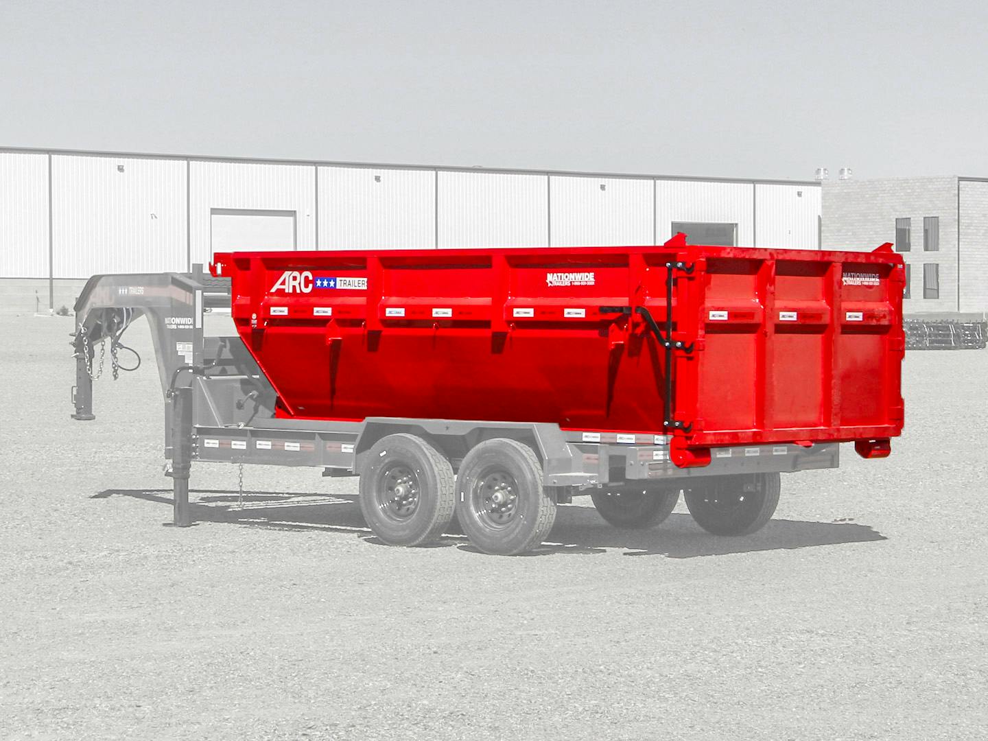 ARC Trailers 14' 14YD Steel Dumpster Bin w/ 4' Sides