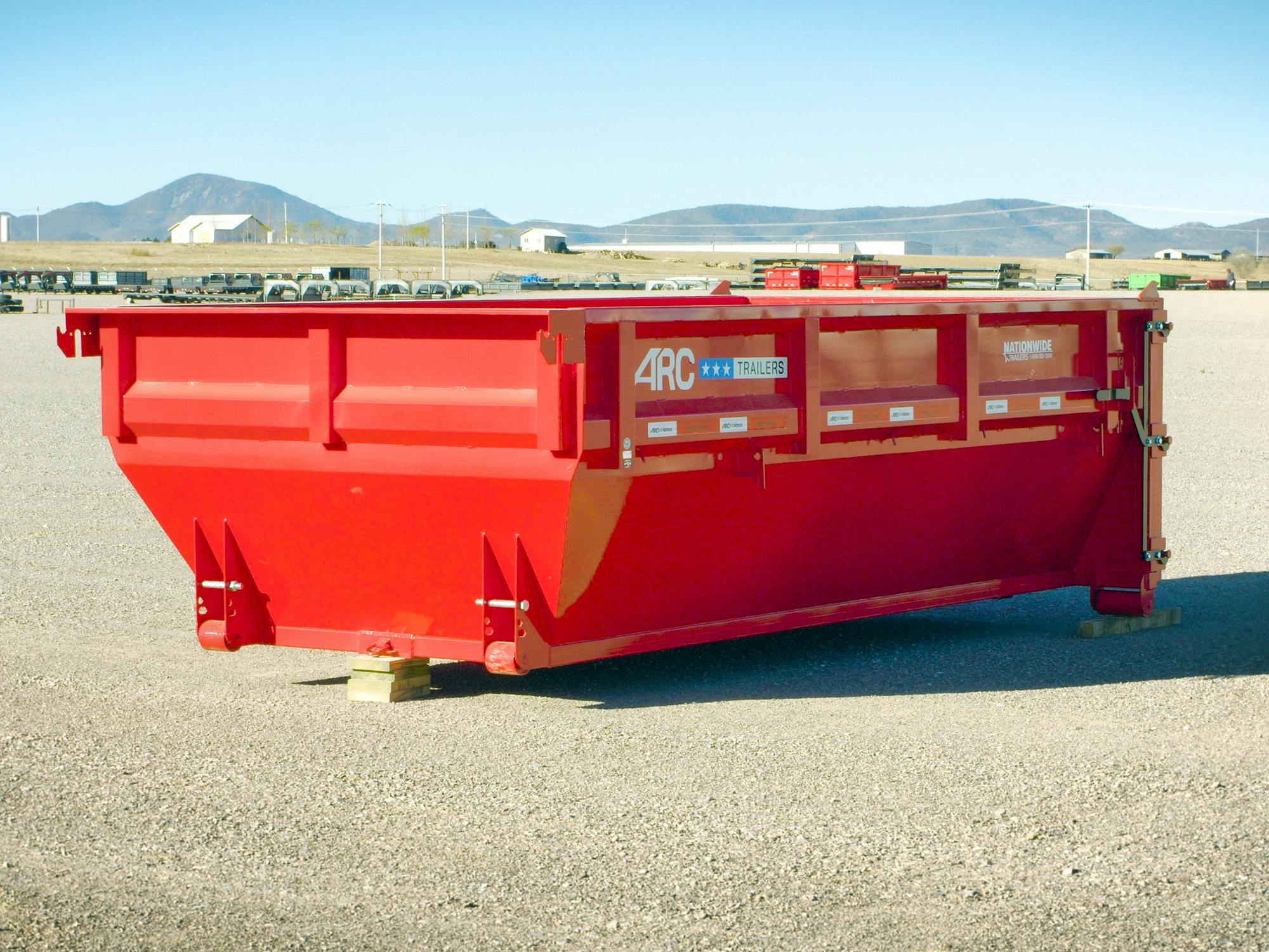 ARC Trailers 14' 14YD Steel Dumpster Bin w/ 4' Sides