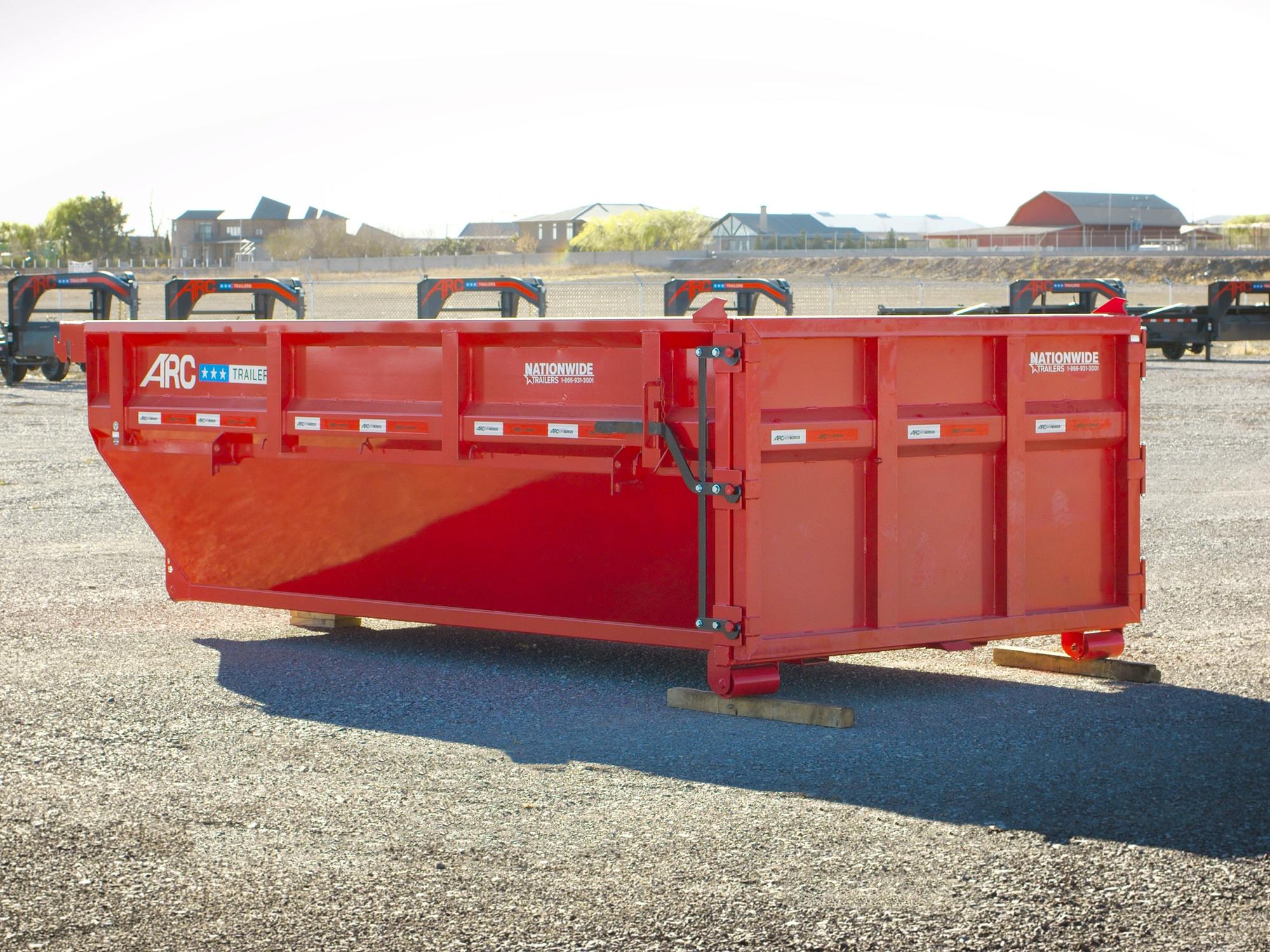 ARC Trailers 14' 14YD Steel Dumpster Bin w/ 4' Sides