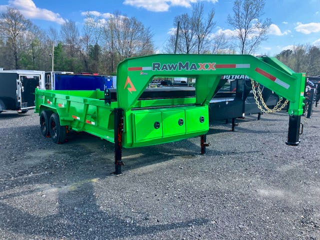 RawMaxx 16'x83" LPX Gooseneck Dump Trailer (LPX) - Stock #83171 - Image 1 of 6