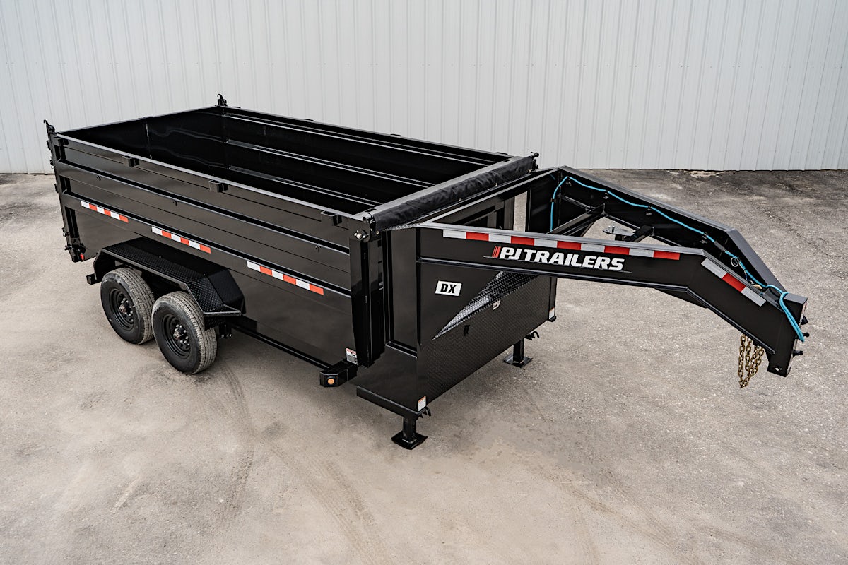 PJ Trailers 14'x83" 18k GN Low Pro Dump Trailer w/ 4' Sides (DX) - Image 7
