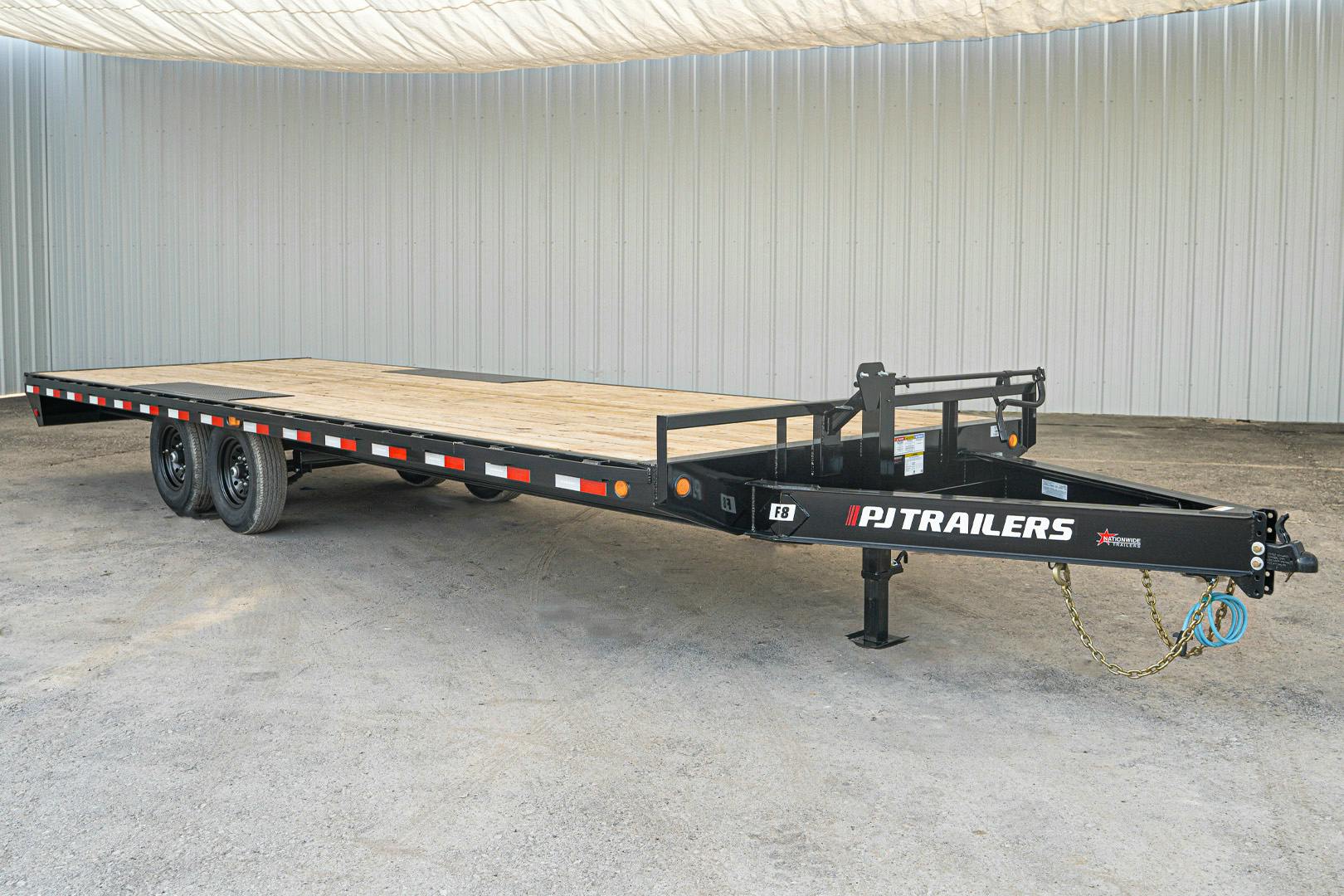 PJ Trailers 24'x102" 8" I-Beam Deckover Flatbed Trailer (F8) - Image 2