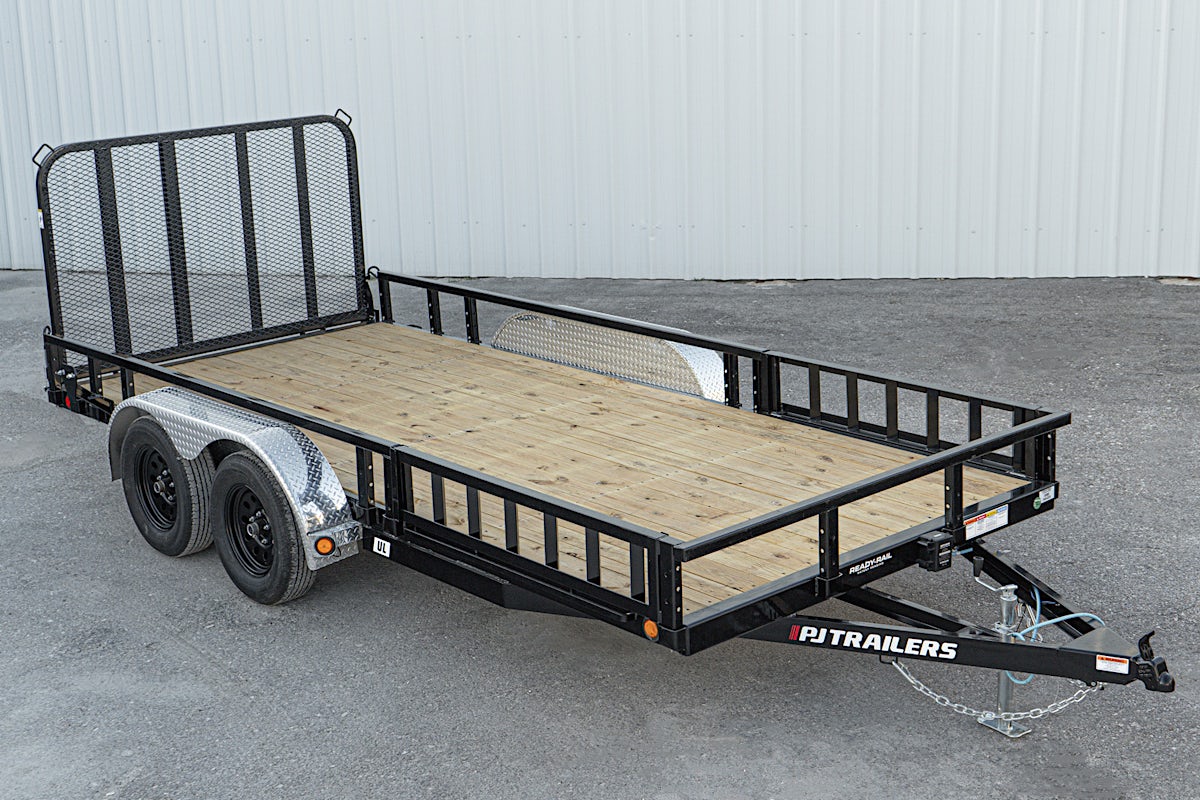 PJ Trailers 20'x83" Tandem Axle 4" Channel Utility Trailer (UL) - Image 1