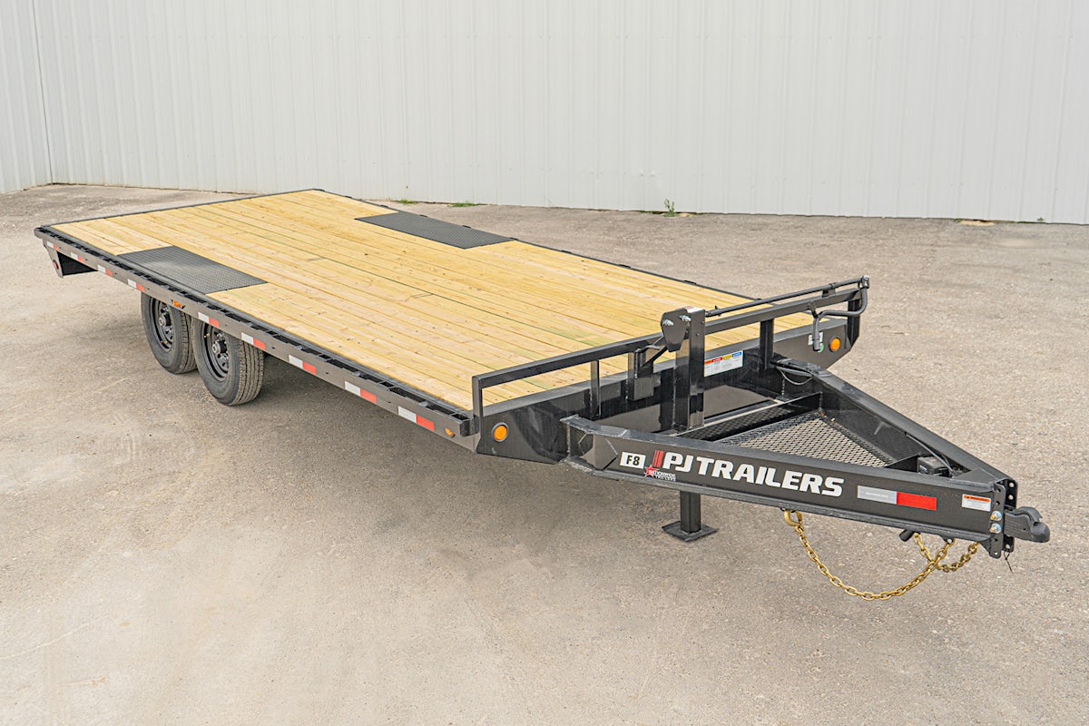 PJ Trailers 20'x102" 8" I-Beam Deckover Flatbed Trailer (F8) - Image 1