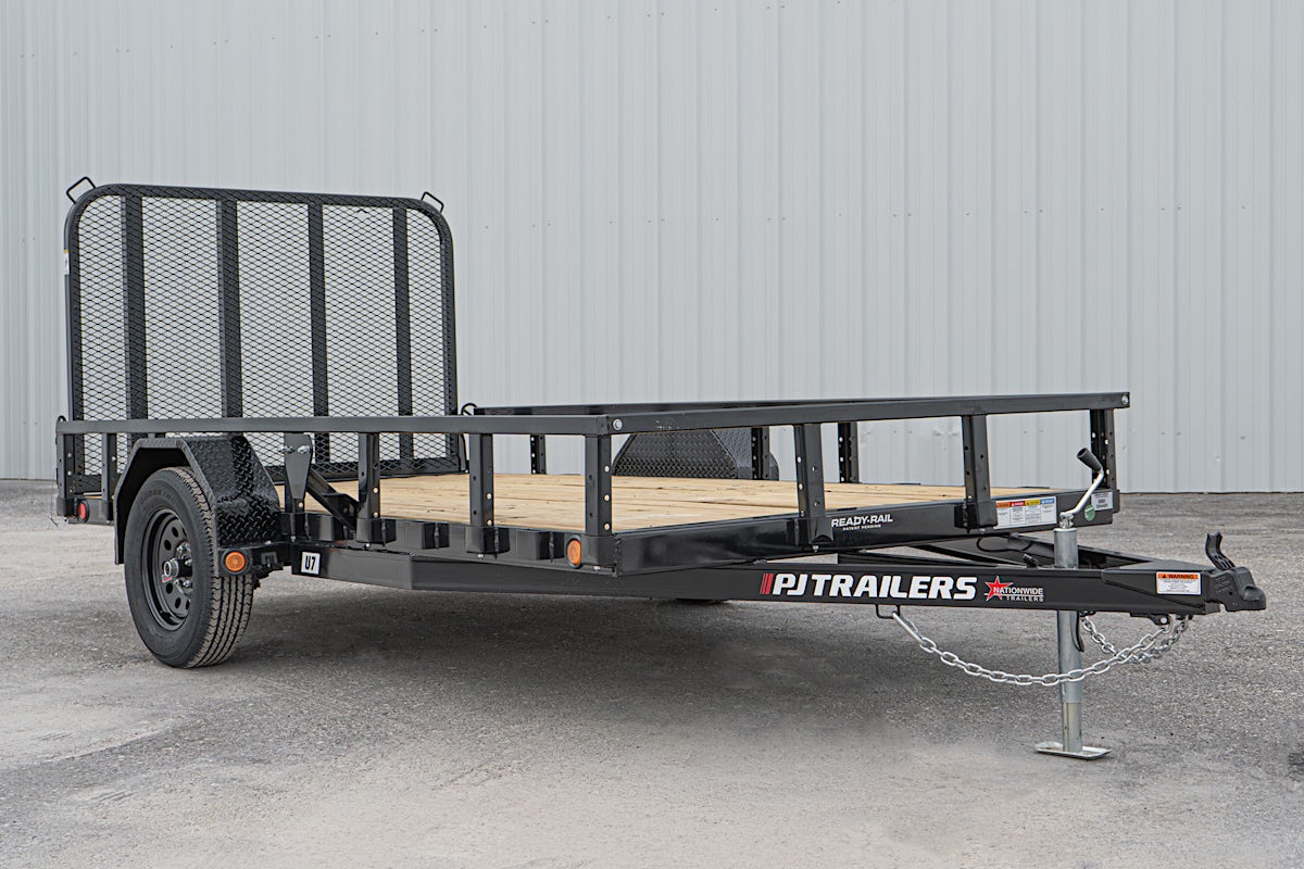 PJ Trailers 12'x77" Single Axle 4" Channel Utility Trailer (U7) - Image 3