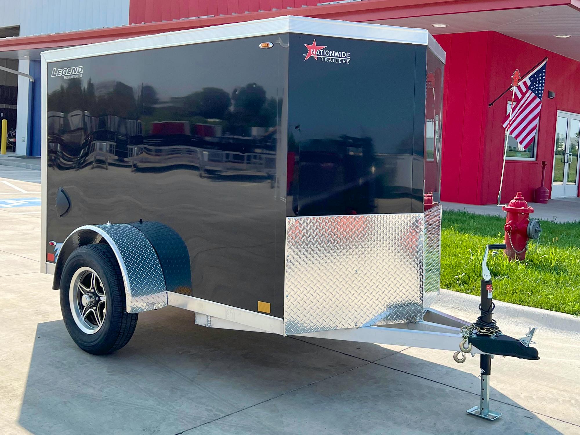 Legend 5'x8' Enclosed Cargo Trailer w/ Rear Barn Doors - Stock #83360 - Image 1 of 9