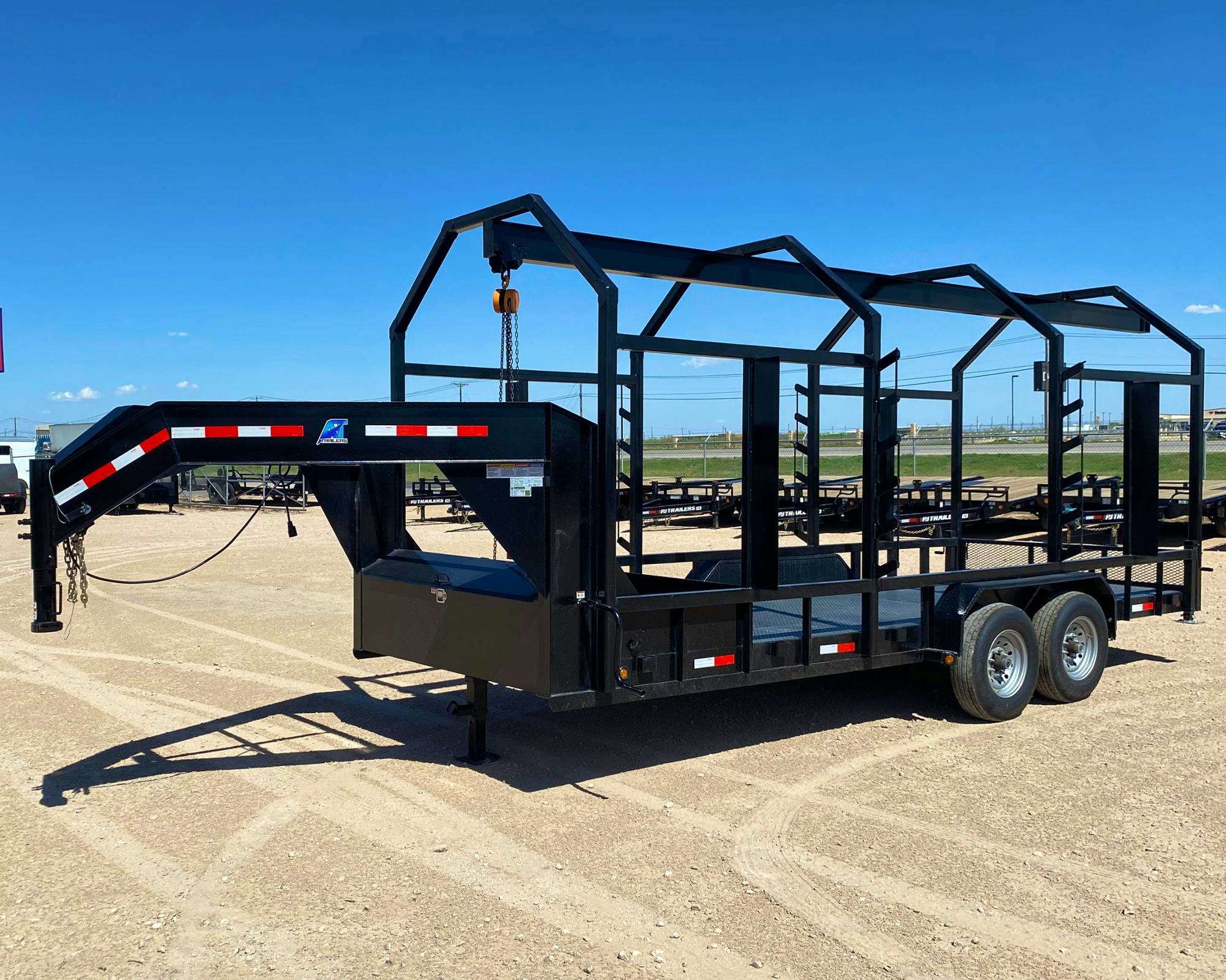 AT Trailers 20'x83" Gooseneck Monorail Oilfield Trailer (SM) - Stock #83389 - Image 1 of 1