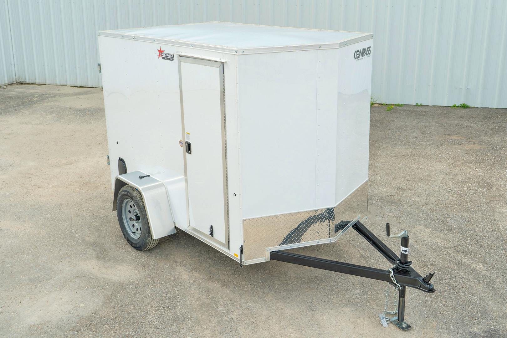 Compass 5'x8' Enclosed Cargo Trailer w/ Rear Ramp Door (C1) - Stock #83547 - Image 1 of 17