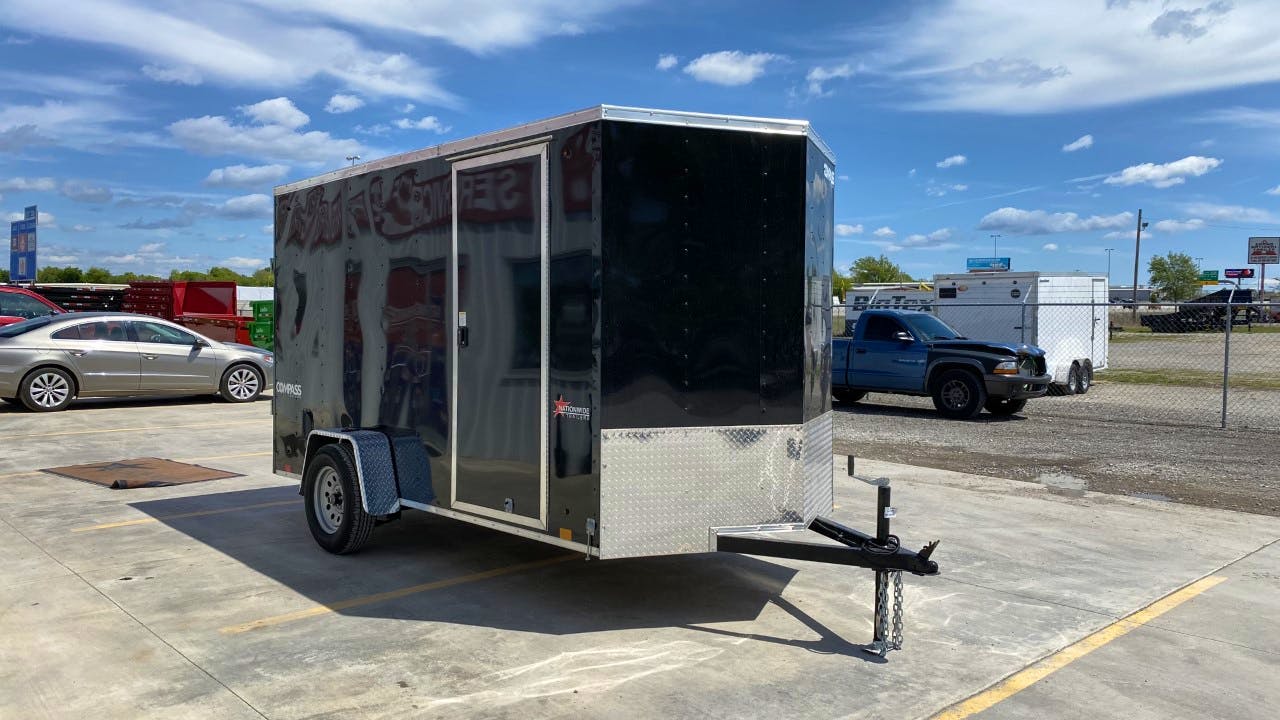 Compass 6'x12' Enclosed Cargo Trailer w/ Rear Ramp Door (C1) - Stock #83549 - Image 1 of 3